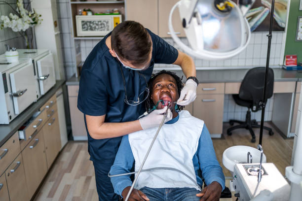 image of a man undergoing a dental treatment